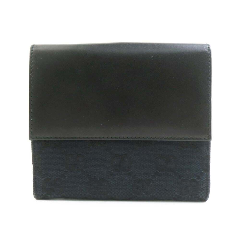 Gucci Jackie GG Canvas/Leather Bifold Wallet in Black and Silver, Women's, e6... - Picture 2 of 5